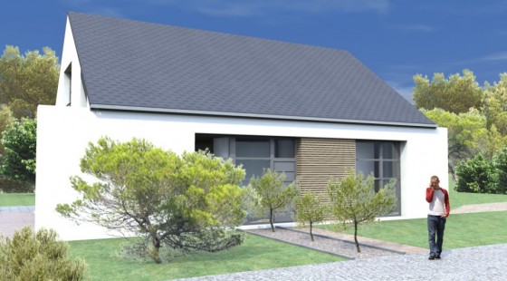 façade relookée crepi isolé bardage en cèdre ajouré 